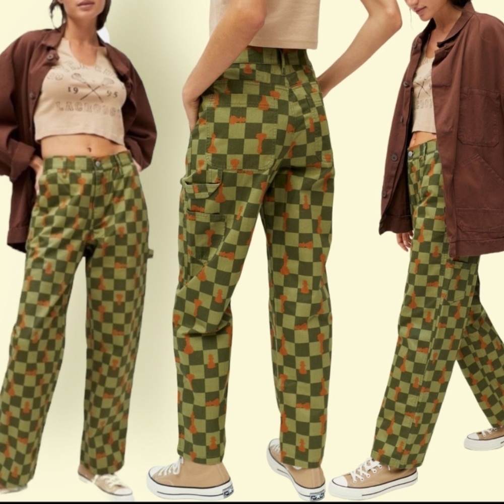 BDG 26 chess check pants